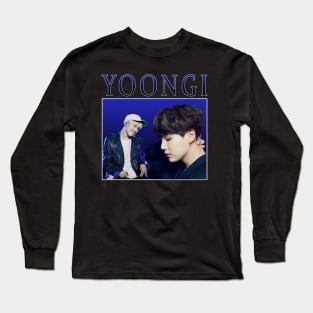 BTS - Yoongi vintage retro 90s style Long Sleeve T-Shirt